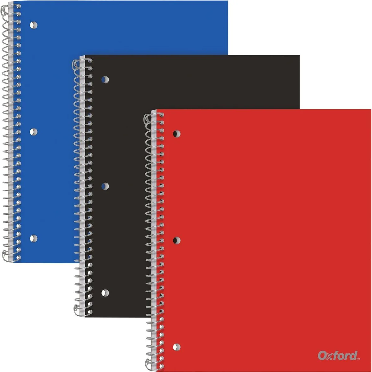 TOPS TOPS 10389 Oxford 1-Subject Poly Notebook 3 Pack 100 Sheets 10.5x8.5 in — product photo