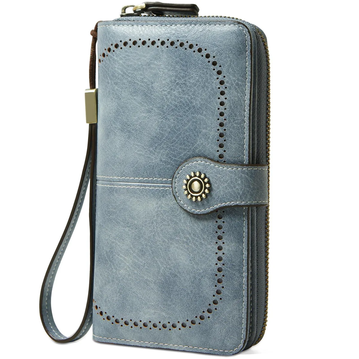  TFKGS Tf130000220 RFID Blocking Leather Wallet Blue 7.68in — product photo