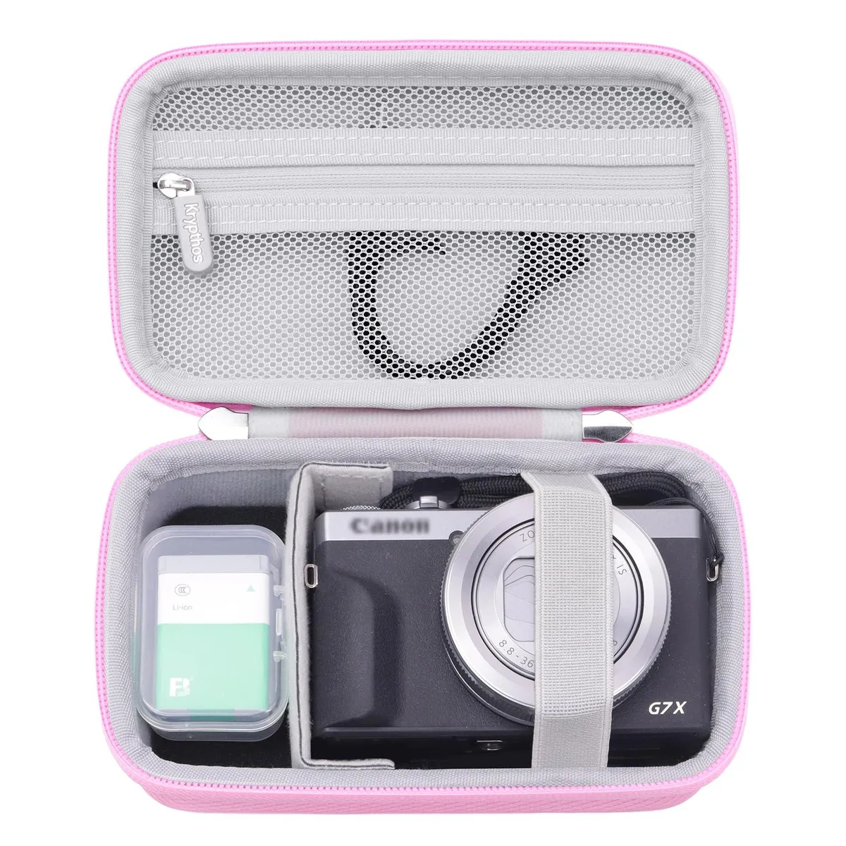  Krypthos CA002 camera case for Canon G7 X Mark III (Pink) — product photo