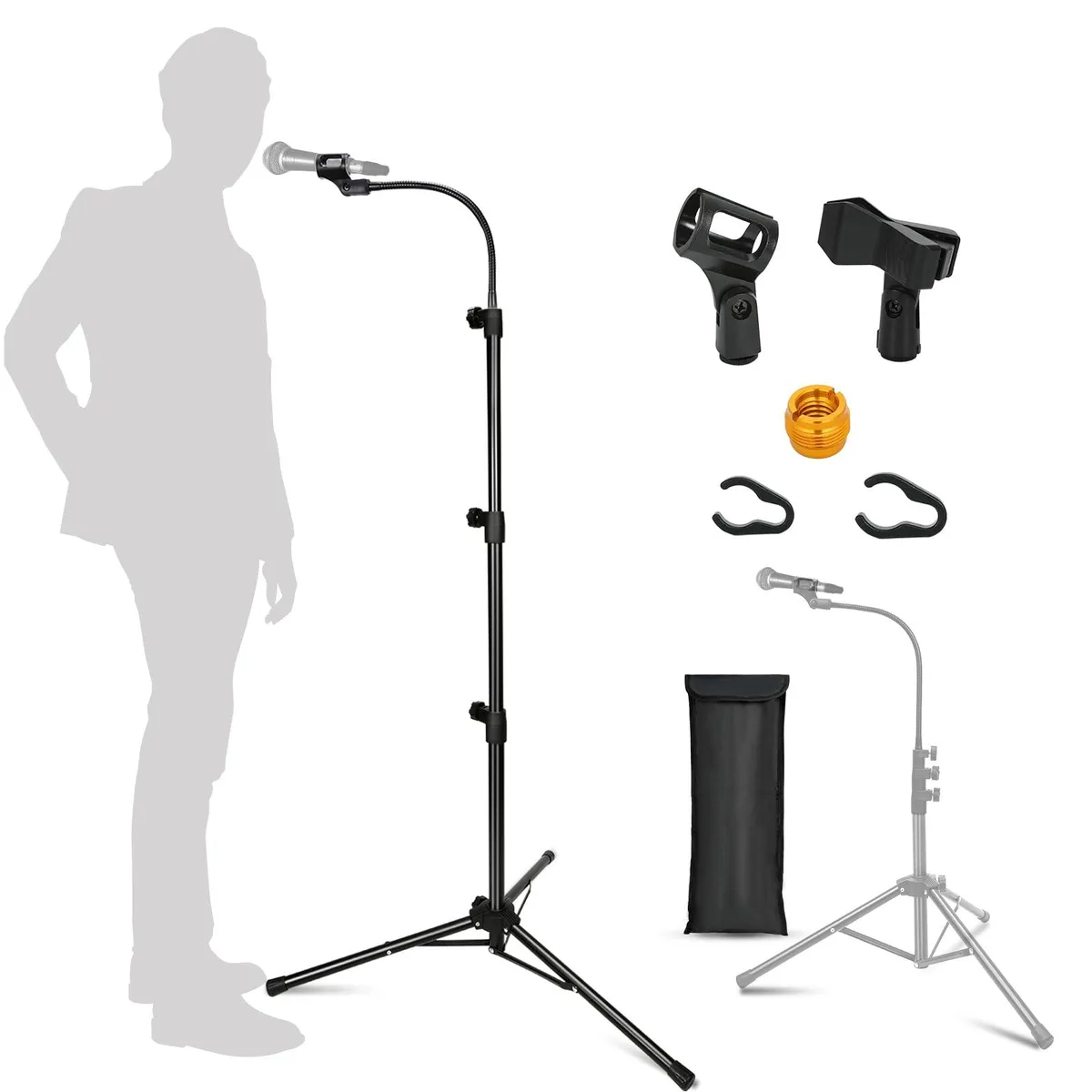  Avid mic stand 2clip 001 Boom Microphone Stand 24-67" 2 Clips — product photo