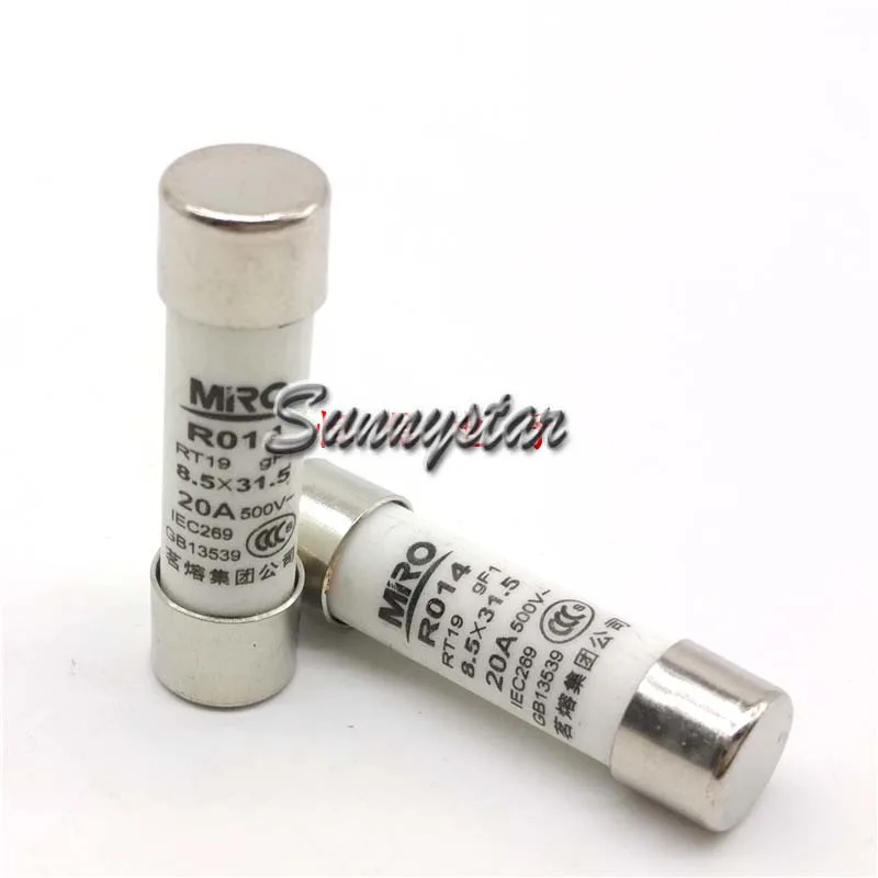 OEM Industries OEM Industries RO14 RT19-16 gF1 1A 500V 100KA Ø8*32mm Ceramic Fuse 20pcs — product photo