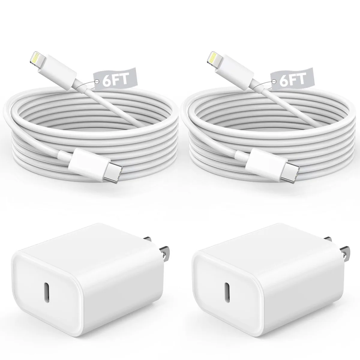 ONITOON ONITOON 2-Pack USB-C Wall Charger with 6FT Lightning Cable — product photo