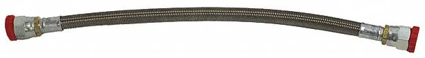 Silver stainless steel air compressor hose 36 in with brass fittings
