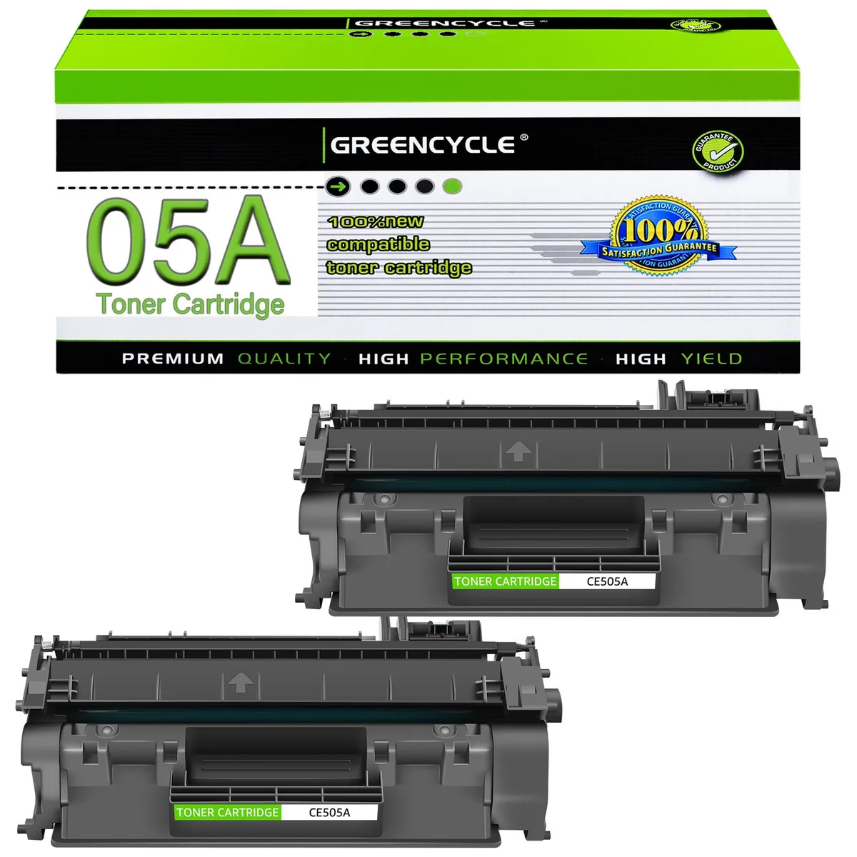 GREENCYCLE GREENCYCLE CE505A toner cartridge 2-pack black 2300 pages — product photo