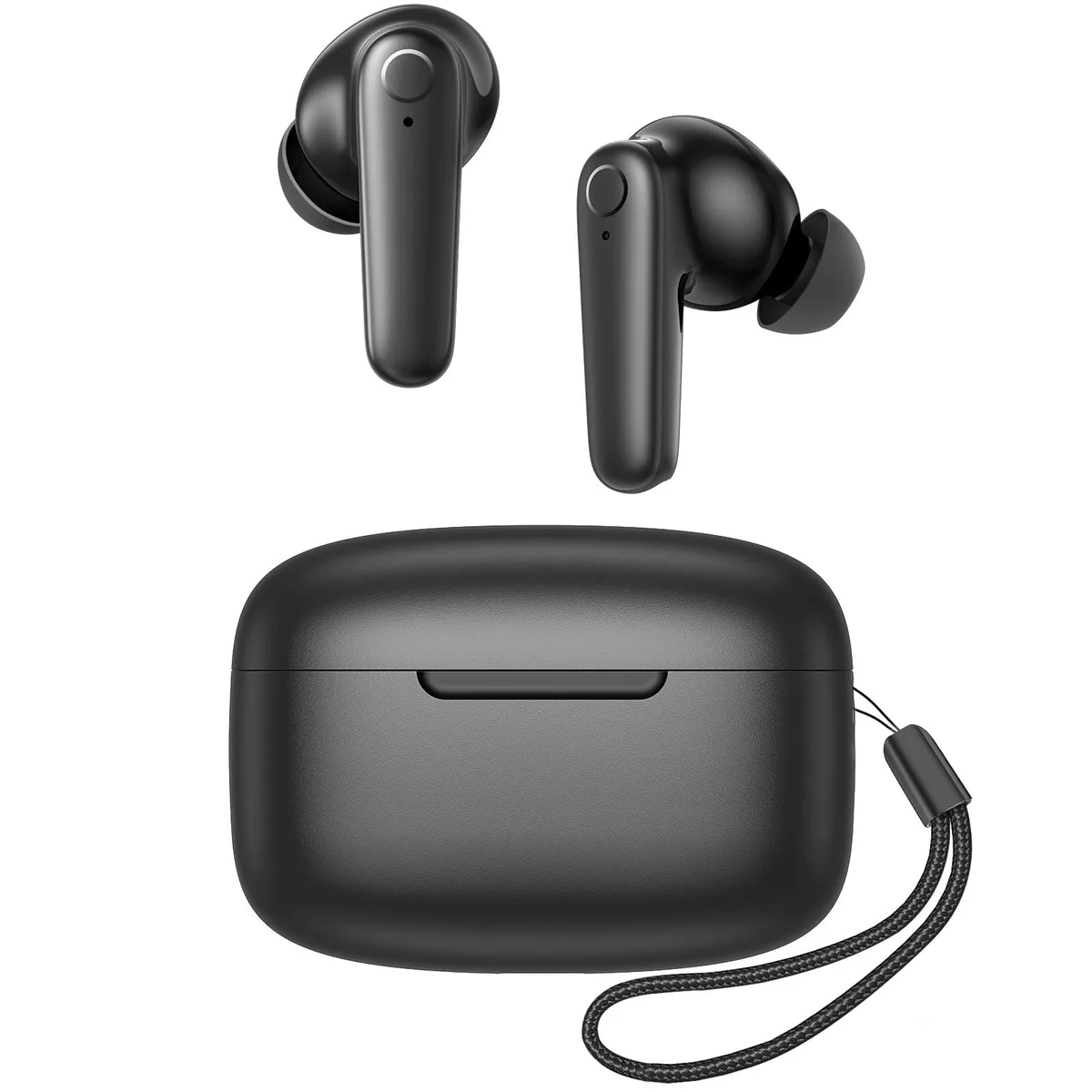  kurdene N9inew Bluetooth 5.4 earbuds 60h battery 13.2mm drivers black — product photo