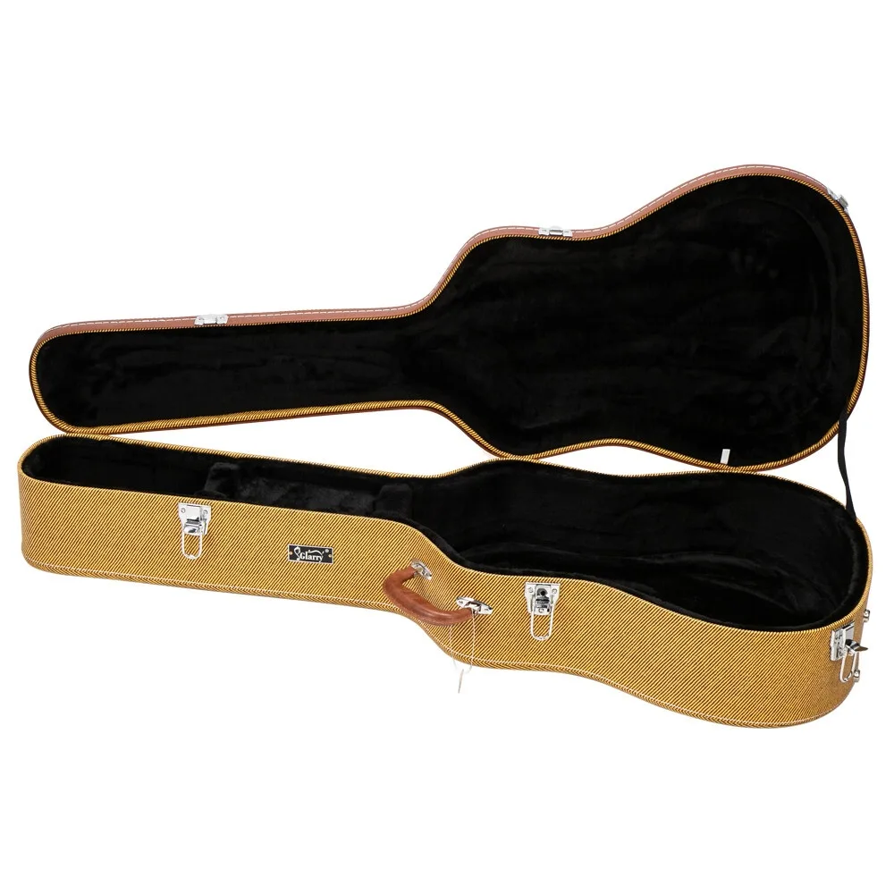 Yescom USA, Inc. Yescom USA, Inc. 41" Folk Guitar Hardshell Case Microgroove Flat Yellow — product photo