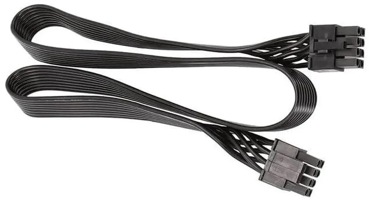 SMUGDESK SMUGDESK 9.5 Inch CPU 8 Pin Female to CPU 8 Pin & ATX 4 Pin Male Y-Splitter Power Cable — product photo