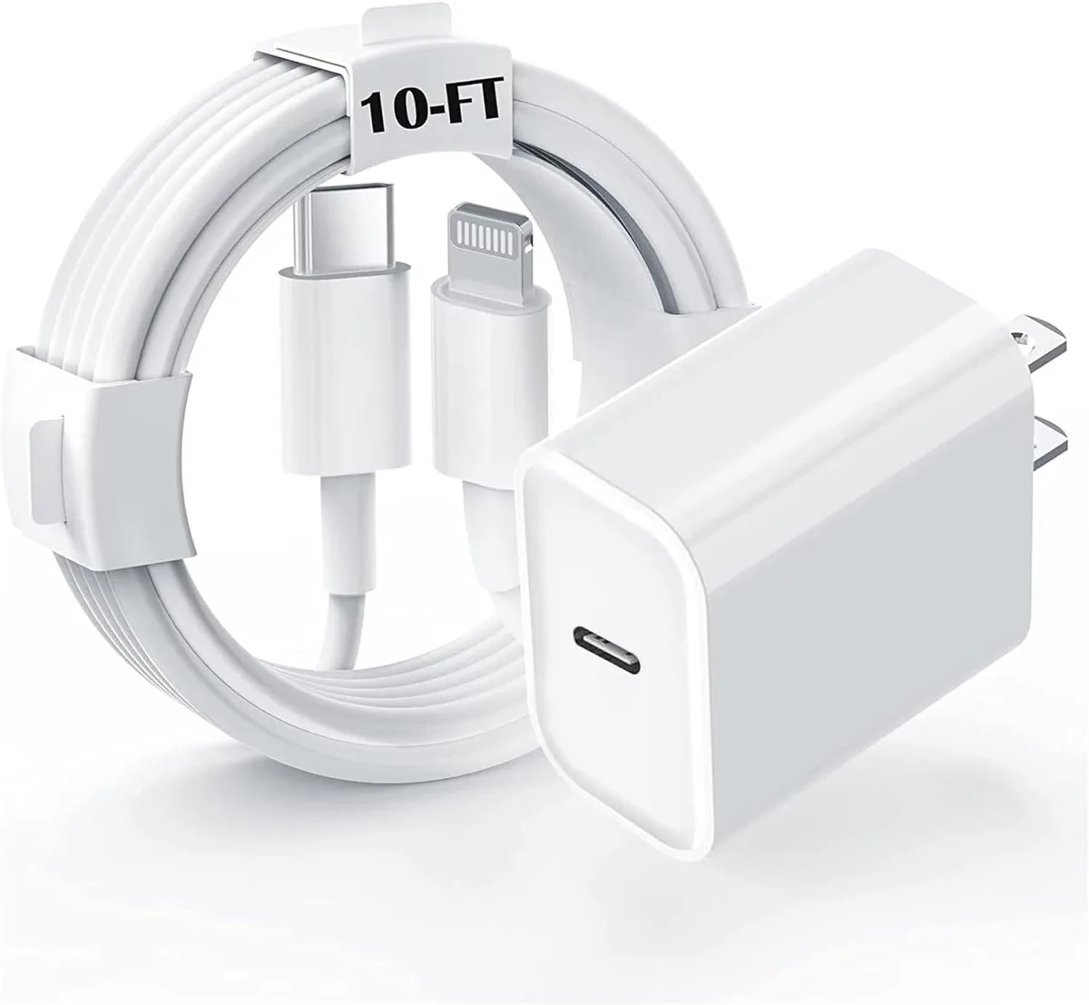 RUOCLRIS RUOCLRIS 20W PD 3.0 USB-C Charger with 10ft MFi Lightning Cable — product photo