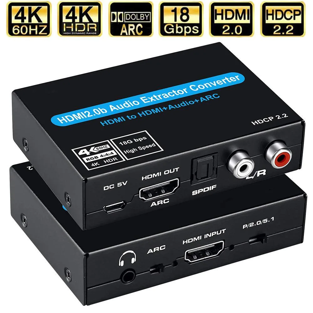 WRIARICH WRIARICH OZV8-2 4K HDMI Audio Extractor Splitter with ARC — product photo