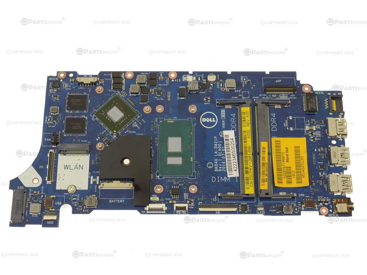 DELL DELL Inspiron 7560 7460 Motherboard i7-7200U 2.5GHz Nvidia 5CPRV — product photo