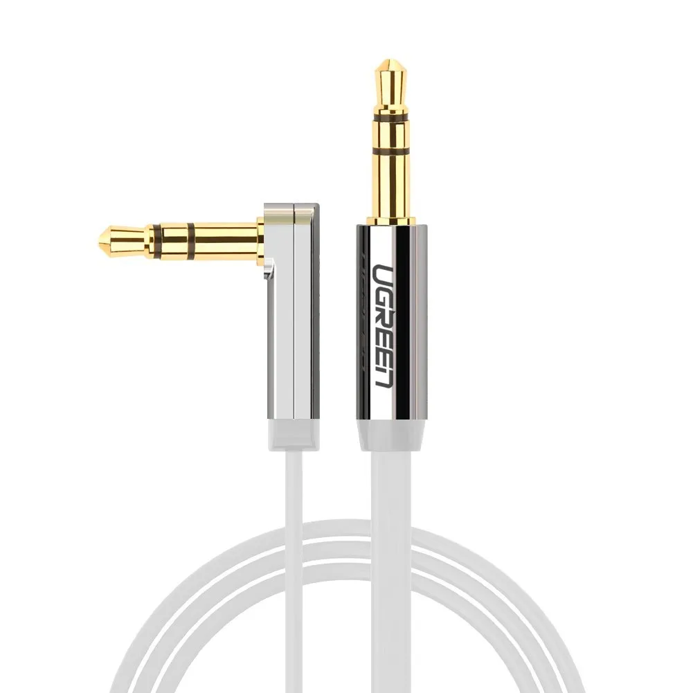 TeKit TeKit 3.5 mm 90° Audio Cable 6.5 ft White Series 10759 — product photo