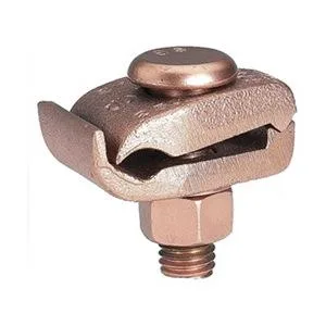 Burndy copper grounding connector, flat bar style, 1.49In length