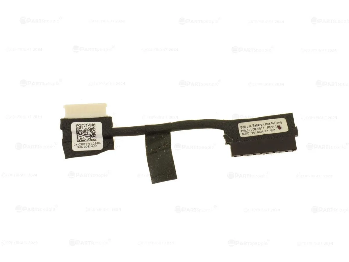 Genuine Dell Latitude 3400 battery cable XRTPM long flat ribbon with connectors