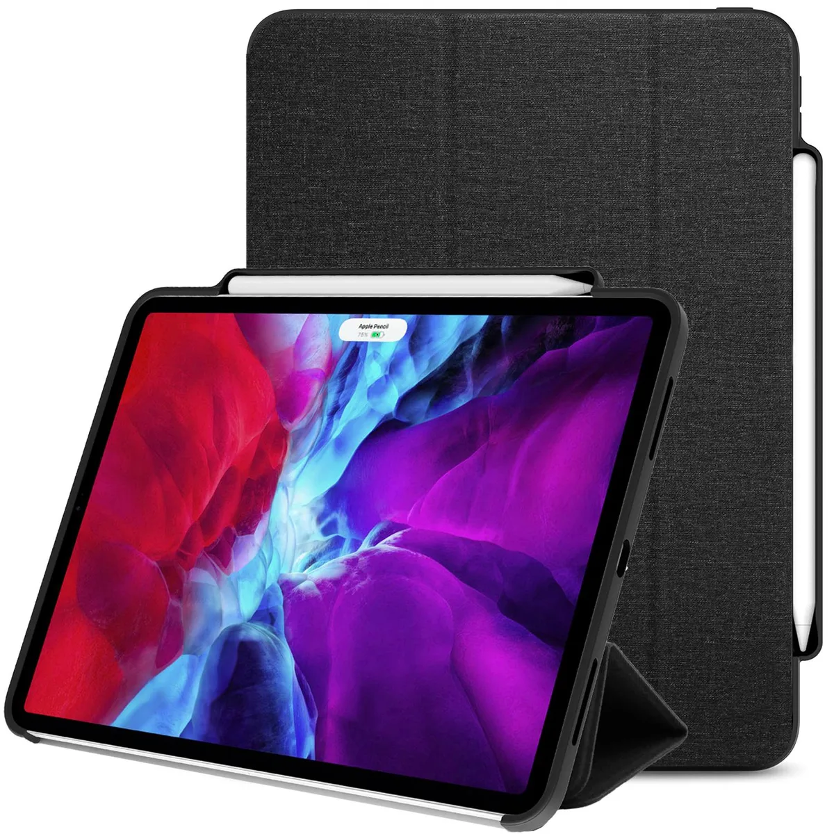Luvvitt Luvvitt iPad Pro 11 Case Front and Back Cover Wireless Pencil Holder 2020 Black — product photo