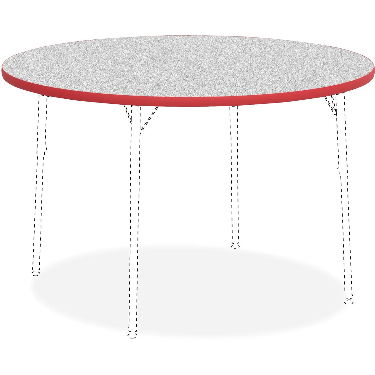 Lorell Lorell 99923 48" Round Gray/Red Office Furniture — product photo