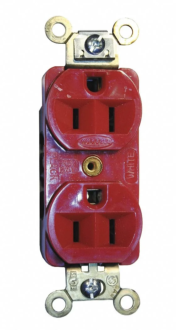 Hubbell Incorporated Hubbell Incorporated HBL5252R 15 A 125V AC duplex receptacle — product photo