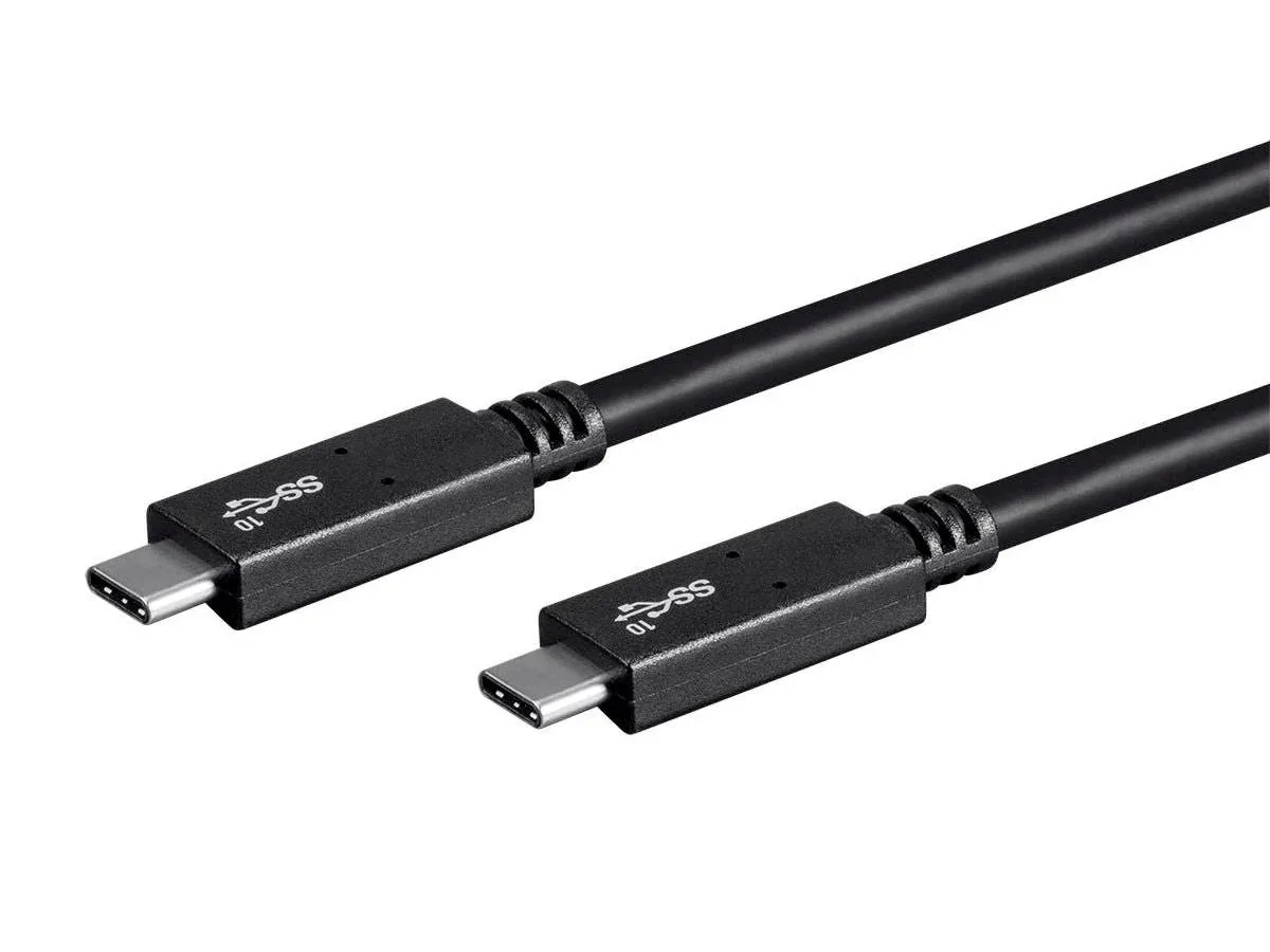 Monoprice Inc. Monoprice Inc. 124285 USB C to C 3.1 Gen 2 cable 1 m 3.28 ft black 10 Gbps 5 A 30 AWG — product photo