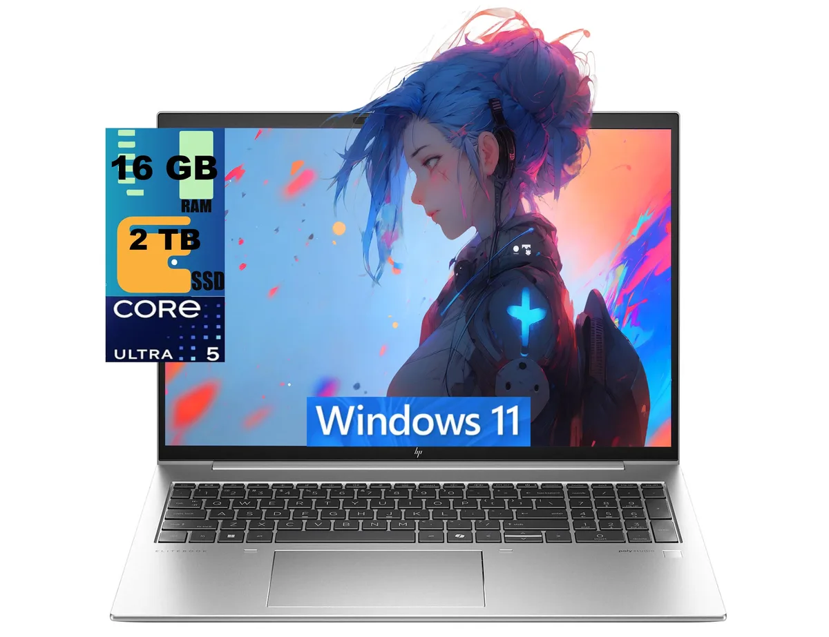 HP HP EliteBook 860 16 laptop, Ultra 5-135U, 16GB DDR5, 2TB PCIe SSD, 16.0" WUXGA — product photo