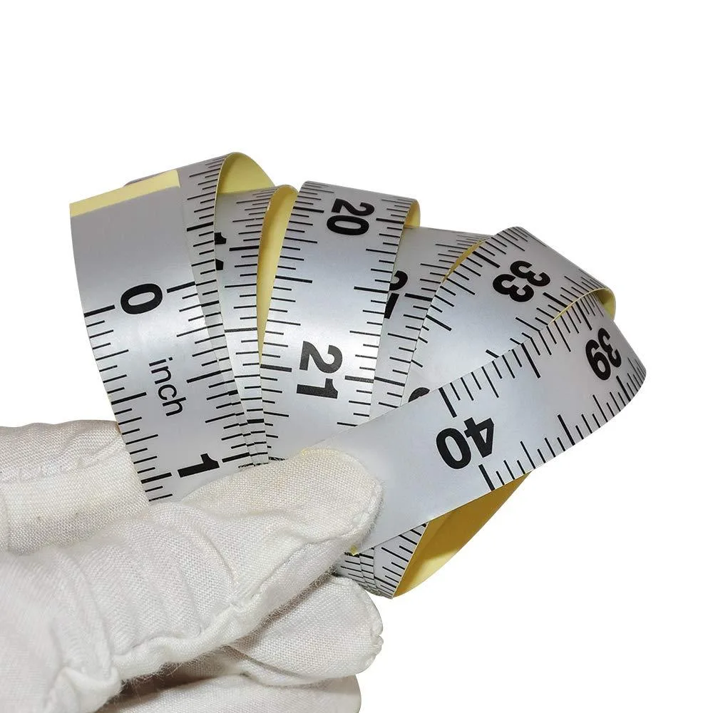 Adhesive-backed 40 inch workbench ruler with clear markings