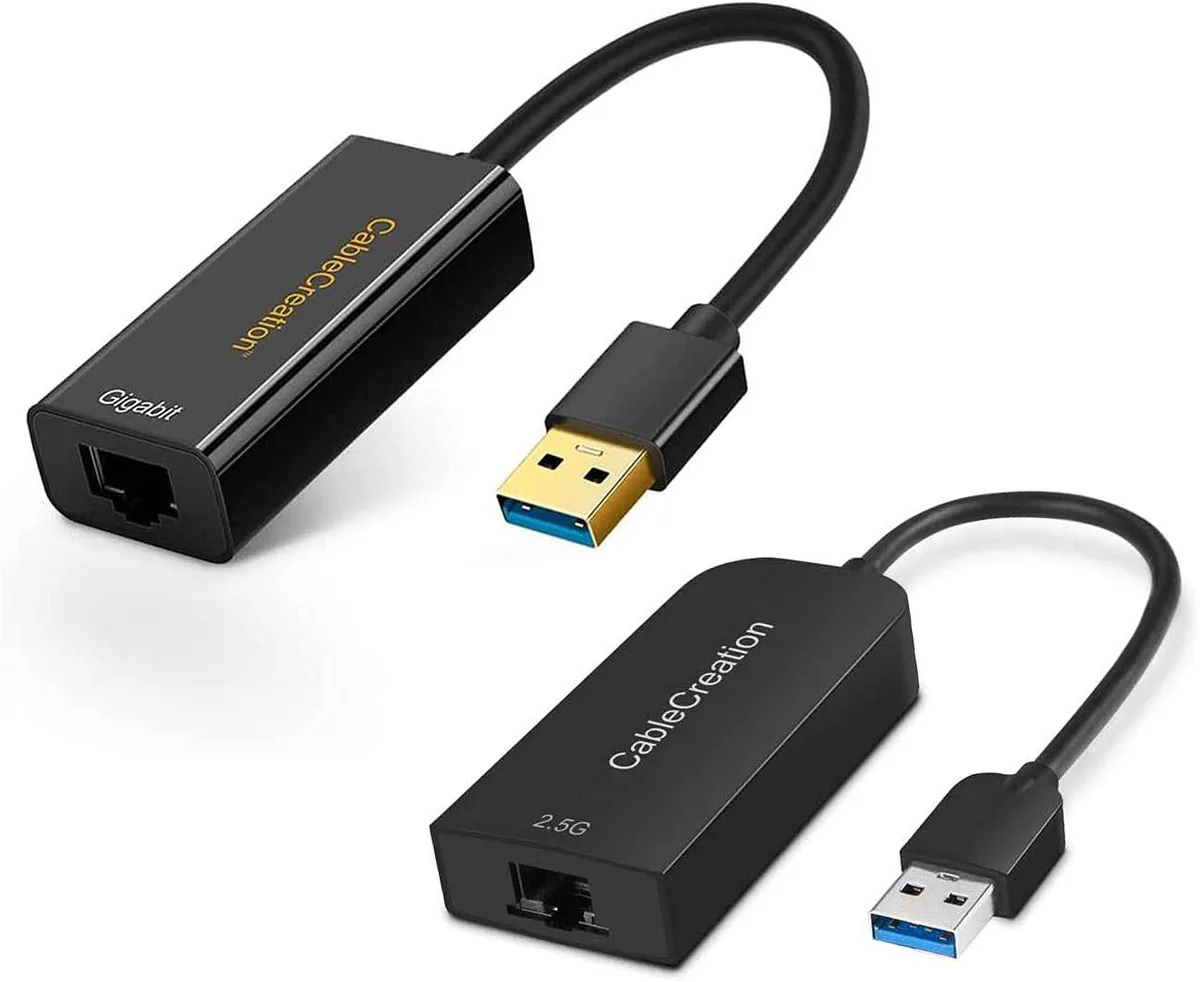 CableCreation CableCreation USB 3.0 to 2.5G Ethernet Adapter + 1G Dongle — product photo