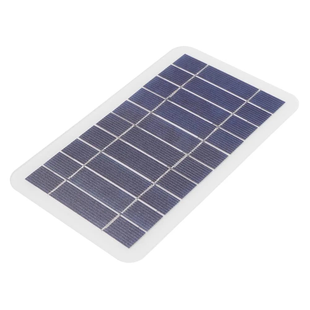 Hanpo 5V 400mA 2W USB solar panel blue/white, 6.1 x 3.7 x .5 in, .068 kg