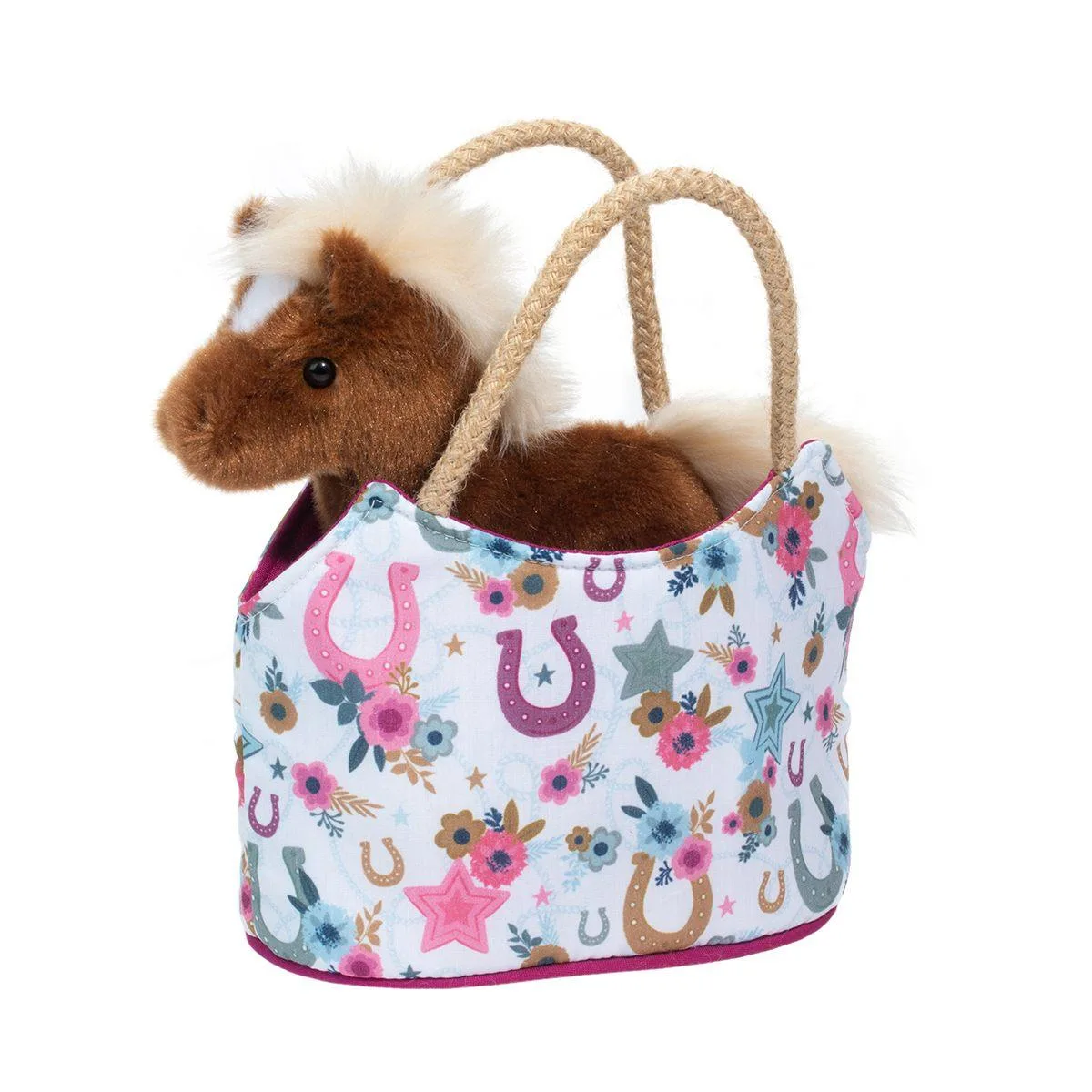 Douglas Toys Douglas Toys Boho Horseshoe Sassy Sak Tote with Horse Plush 7 — product photo