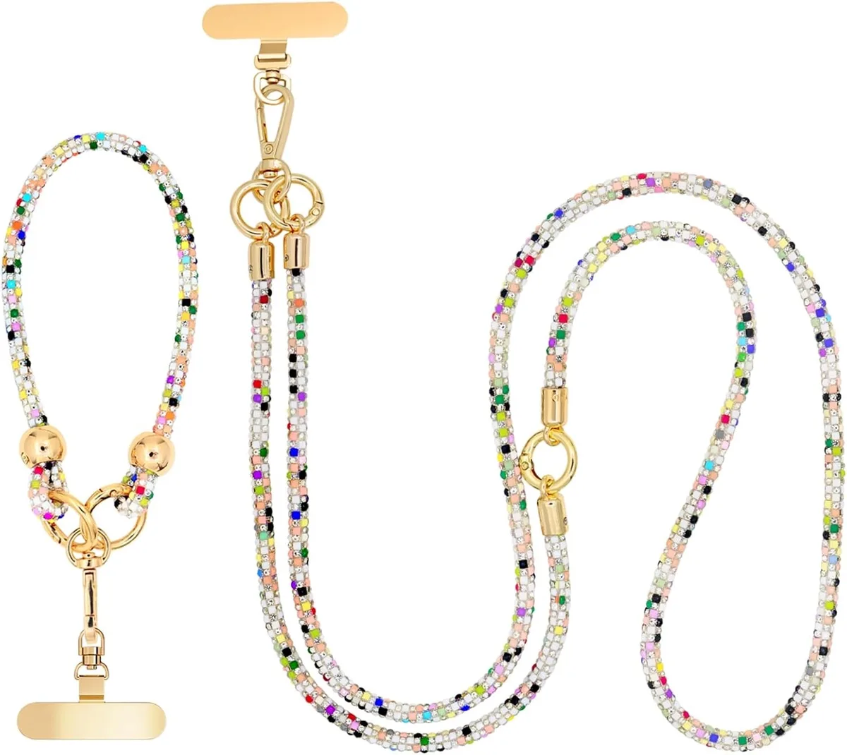 MCHOSE MCHOSE Crystal Phone Strap Crossbody & Wrist Lanyard Set — product photo