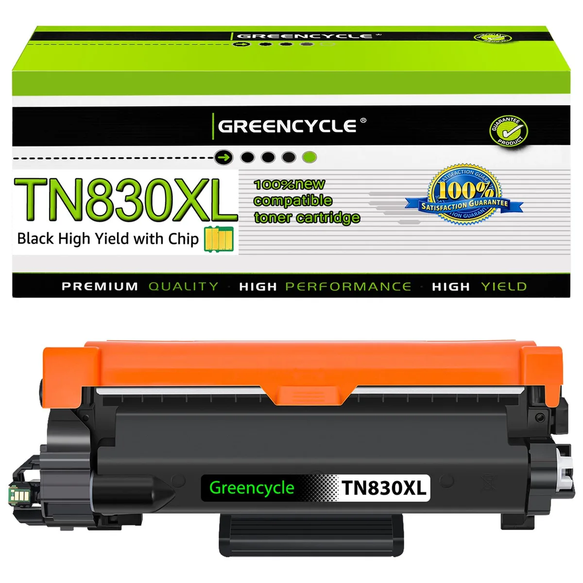 GREENCYCLE GREENCYCLE TN830XL Black Toner Cartridge 3000 Pages — product photo