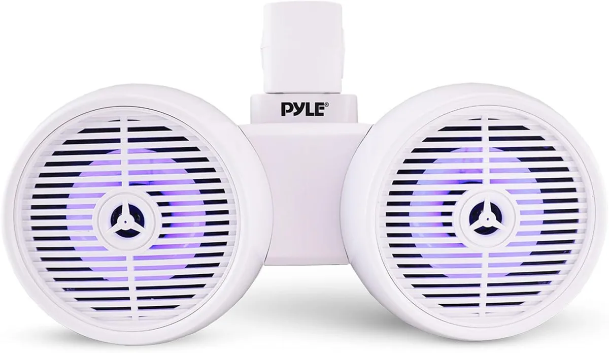 Pyle Pyle 6.5" Marine Wakeboard Speakers with LED Lights, White PLMRWK61WT — product photo