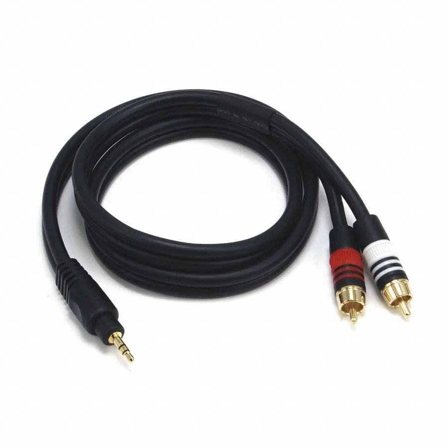 Monoprice Inc. Monoprice Inc. 5597 3 ft 3.5mm Stereo Male to 2RCA Male 22AWG Gold Plated Cable — product photo