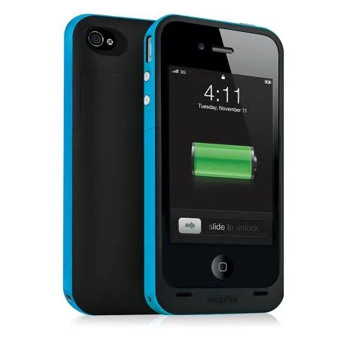 Mophie Mophie Juice Pack Plus Case for iPhone 4 & 4S Cyan — product photo