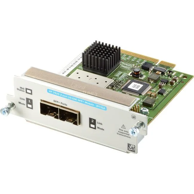 HPE HPE J9731A Switch Module 2 SFP+ for 2920 — product photo