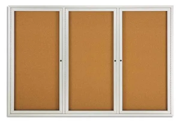 Quartet Quartet 2367 Enclosed Bulletin Board 72 x 48 Silver Aluminum Frame — product photo