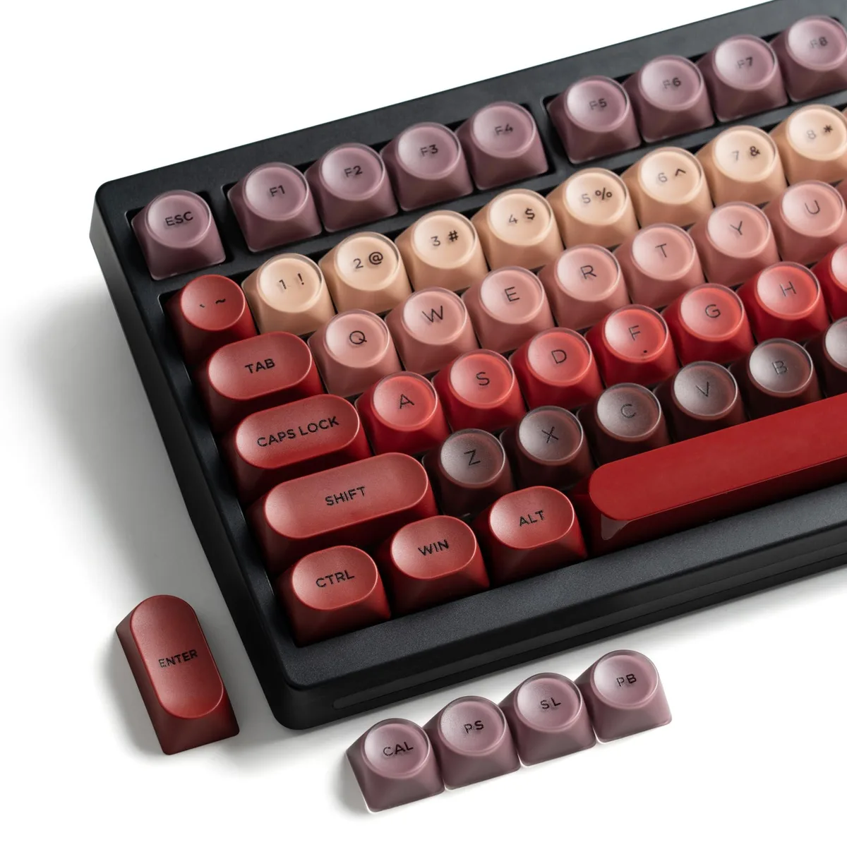 Womier Womier PBT & Jelly Keycaps Lipstick Red 128 Keys MOA Profile — product photo