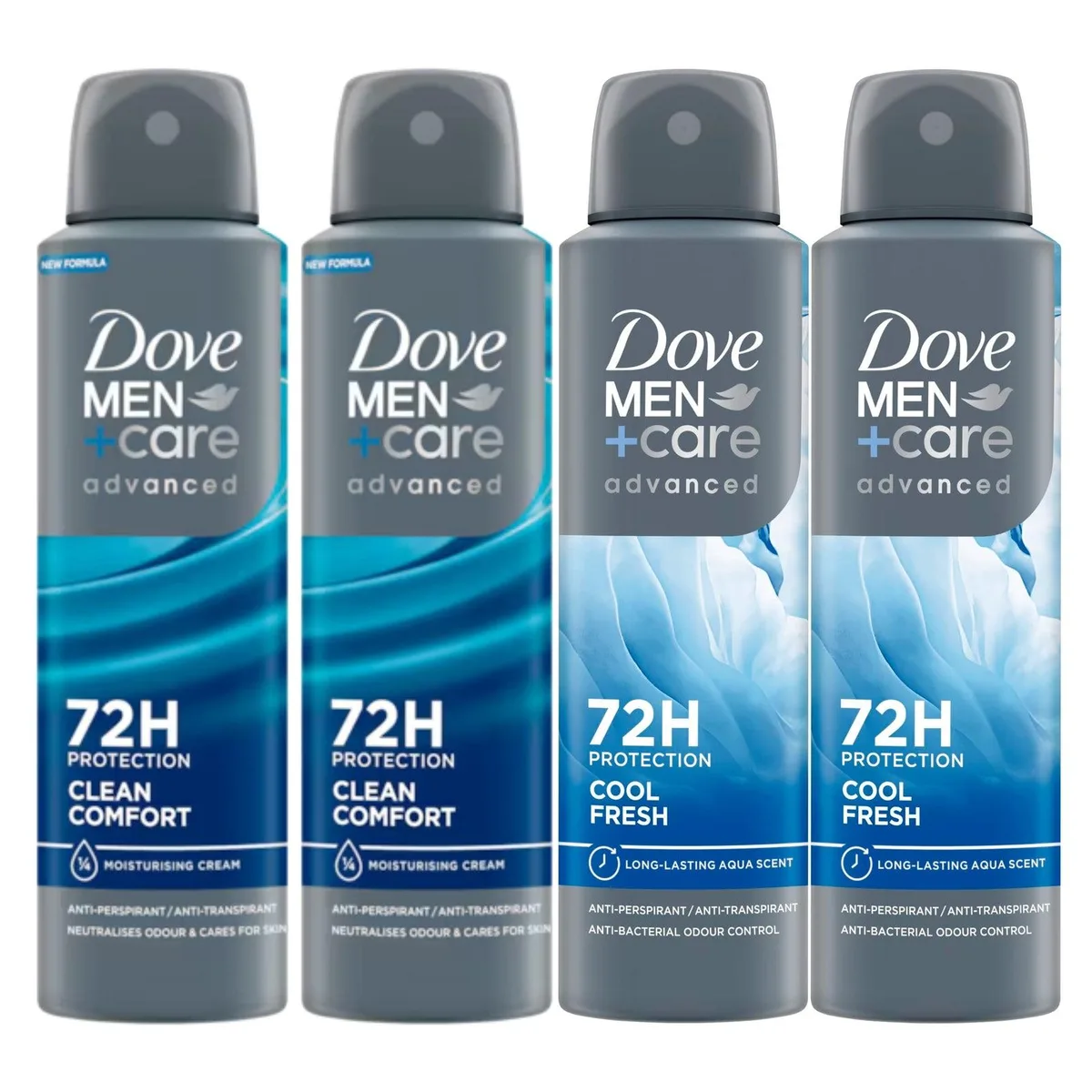 Dove Dove SP-53630053024062 Antiperspirant Variety Pack 4 x 150 ml skin care — product photo