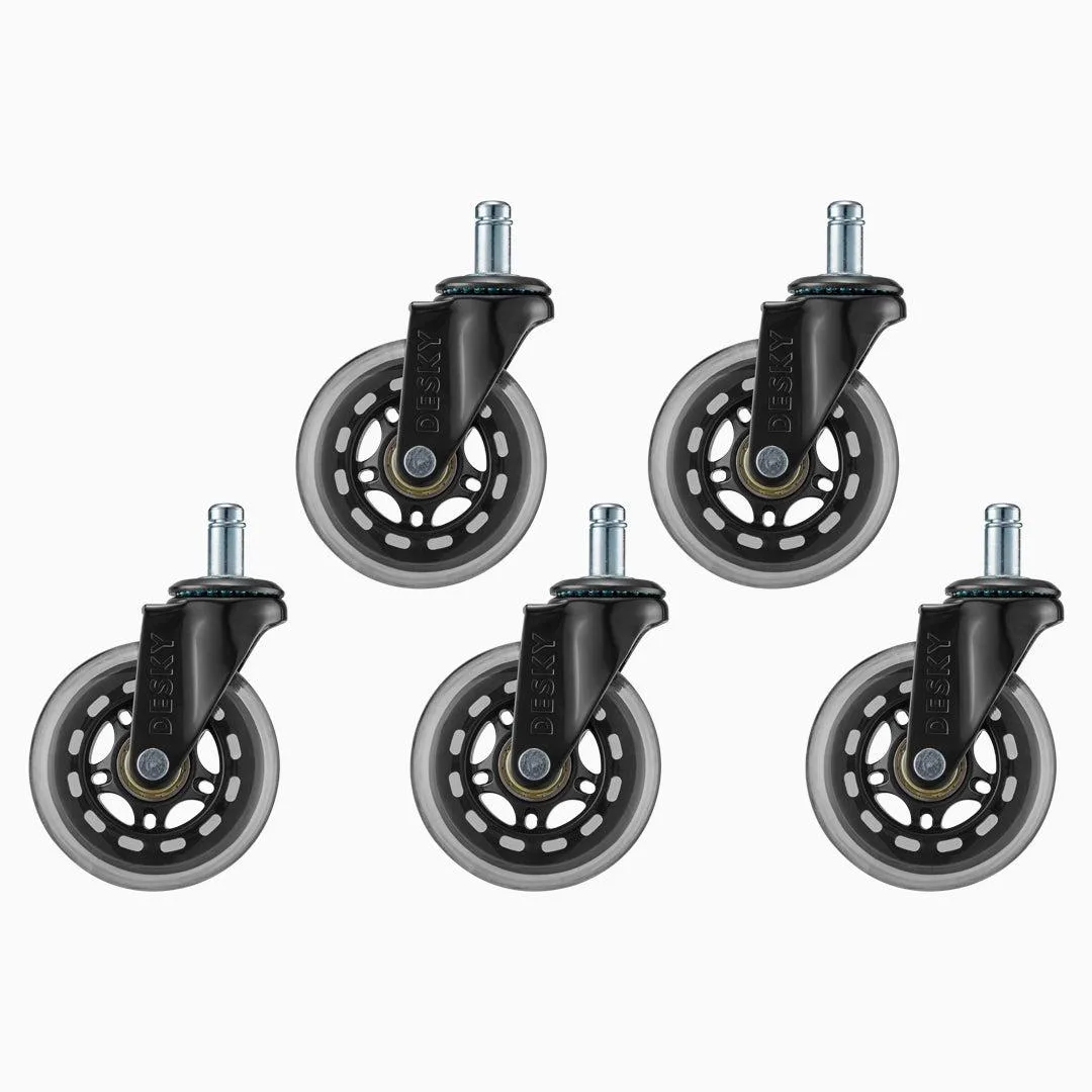 Desky Desky 3 inch rubber caster wheels set of 5 — product photo