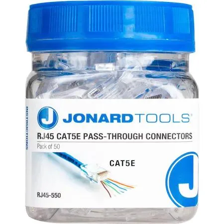 Jonard Jonard RJ45-550 CAT5/5E Pass-Through Connectors 50 Pack — product photo
