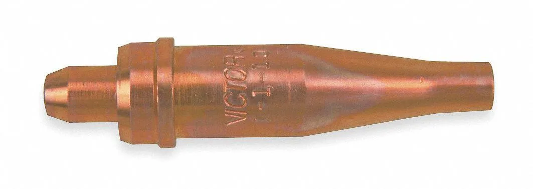 Victor acetylene cutting tip, one-piece brass tip size 1 for 3/4 inch cuts