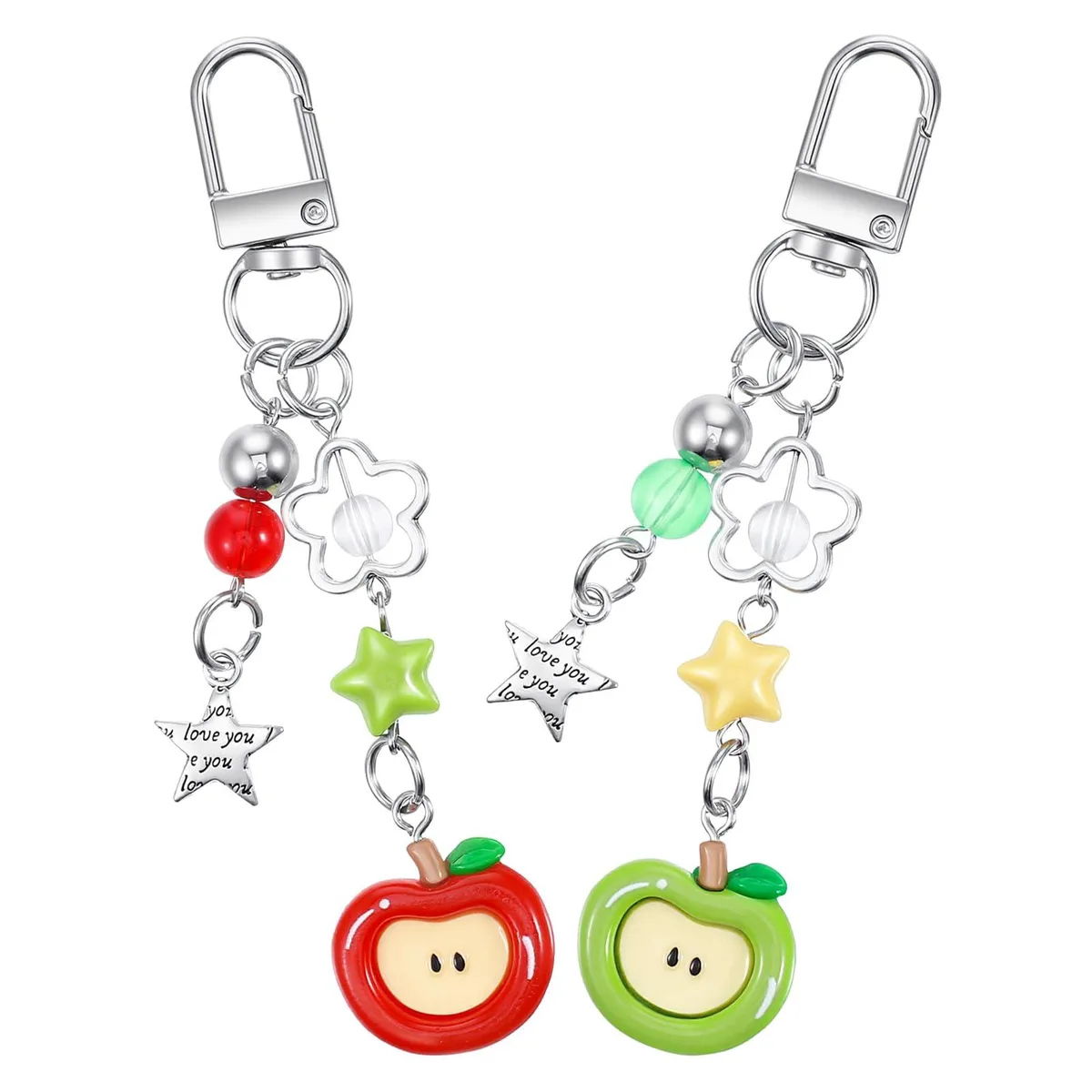  Viator Gear keyholder 2PCS apple star zinc alloy ABS 3.94in 20g — product photo