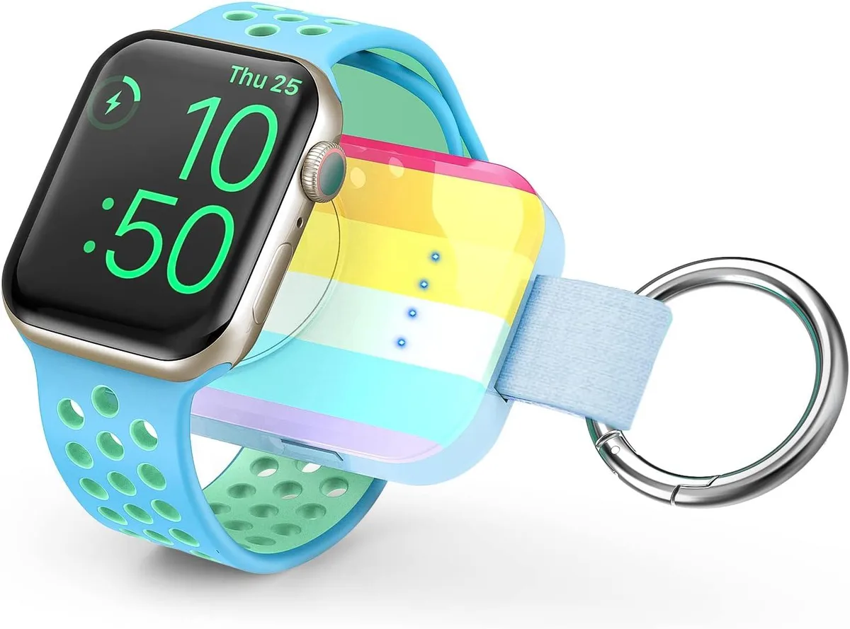 PISKEKAT PISKEKAT Portable Apple Watch Charger 1000mAh Key Chain — product photo