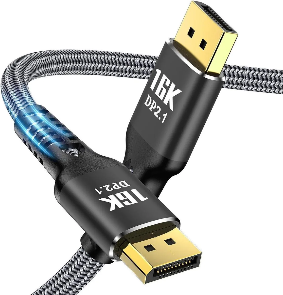 SMUGDESK SMUGDESK DisplayPort 2.1 cable 10 ft 80 Gbps 16K 60 Hz 8K 120 Hz 4K 240 Hz — product photo