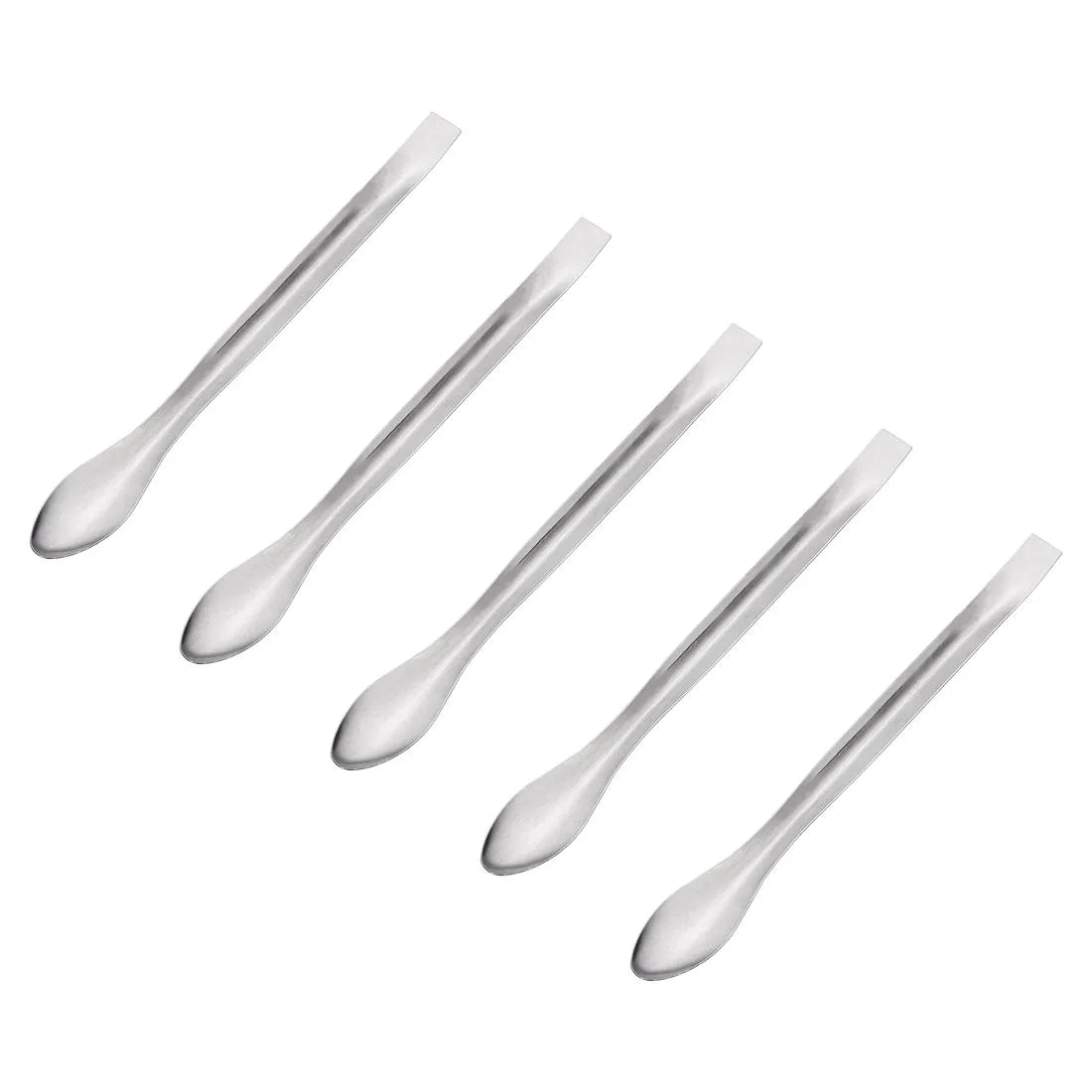 Unique-Bargains Unique-Bargains Micro Scoop 140mm Stainless Steel 5Pcs — product photo