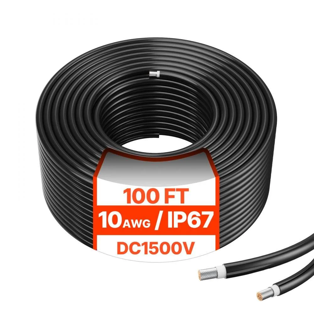 VEVOR VEVOR 100 ft 10AWG Solar Extension Cable 30A IP67 Black — product photo