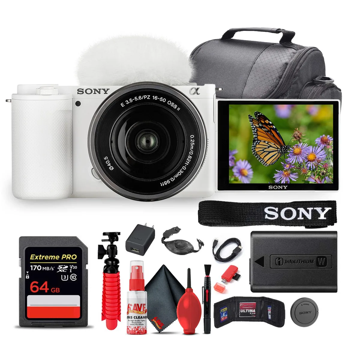 Sony Sony ZV-E10 Mirrorless Camera Kit White 16-50mm II 64GB — product photo