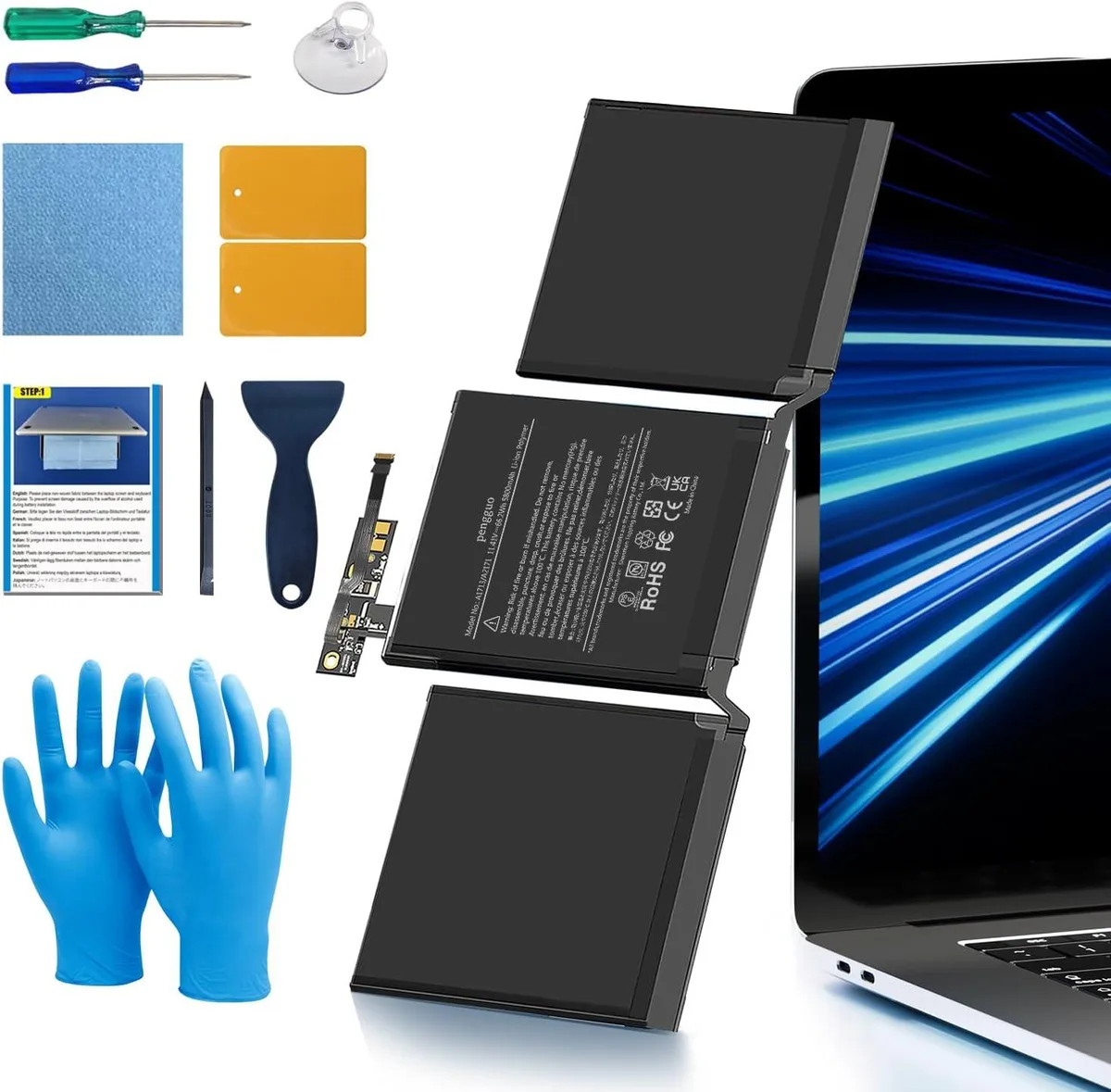 PISKEKAT PISKEKAT A1713 laptop battery 5800mAh 66.2Wh 11.41V Li-Polymer — product photo