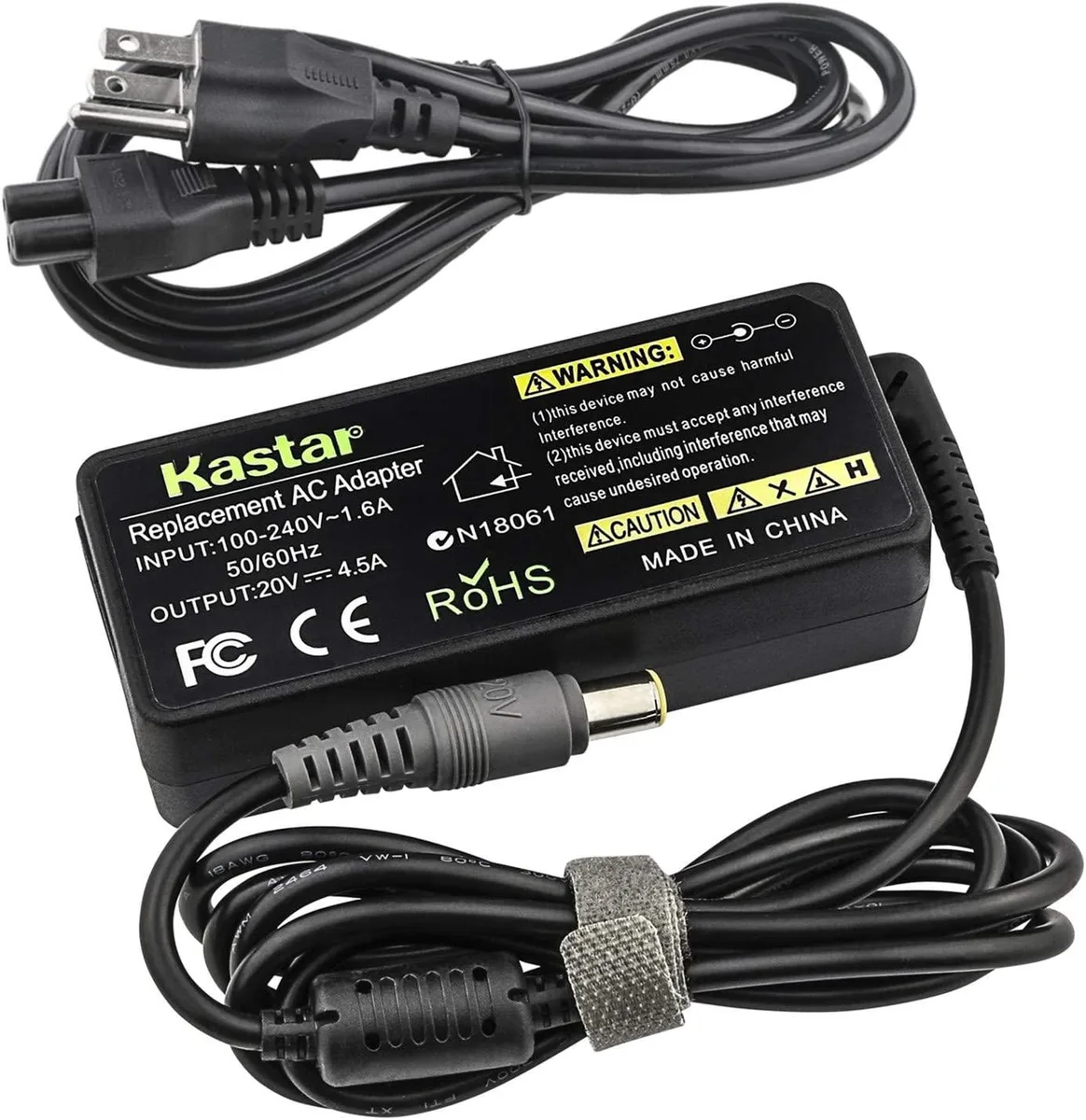 Kastar Kastar 90W AC Adapter 20V 4.5A 5.5mm Tip — product photo