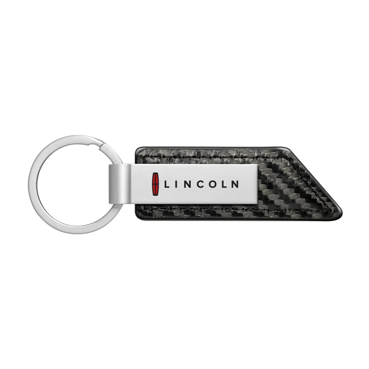 iPick Image, LLC iPick Image, LLC Lincoln Red Logo Carbon Fiber Black PU Leather Key Chain — product photo