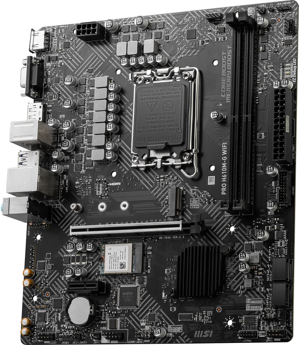 MSI MSI PRO H610M-G WIFI Intel motherboard — product photo