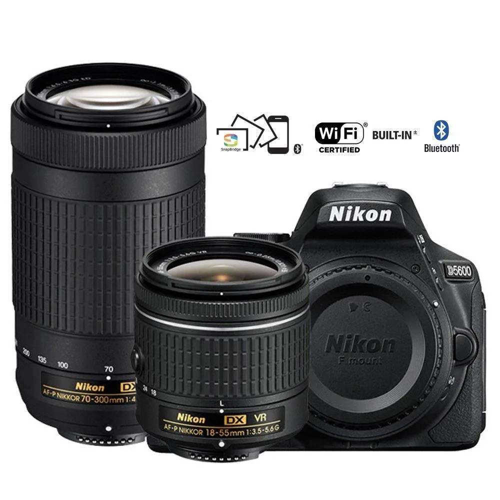 Nikon Inc Nikon Inc 18-55mm f/3.5-5.6G VR &amp; 70-300mm f/4.5-6.3G ED camera lens — product photo