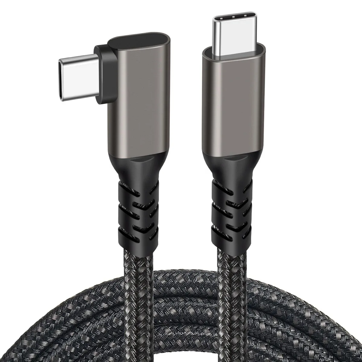 HANNORD HANNORD USB C to USB C Cable 3.2 Gen 2 240W 20 Gbps 90 Degree 1.64 ft — product photo